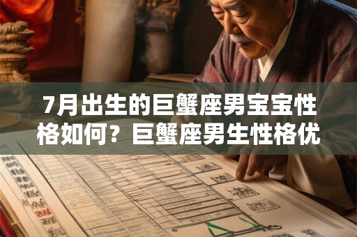 7月出生的巨蟹座男宝宝性格如何？巨蟹座男生性格优缺点是什么？