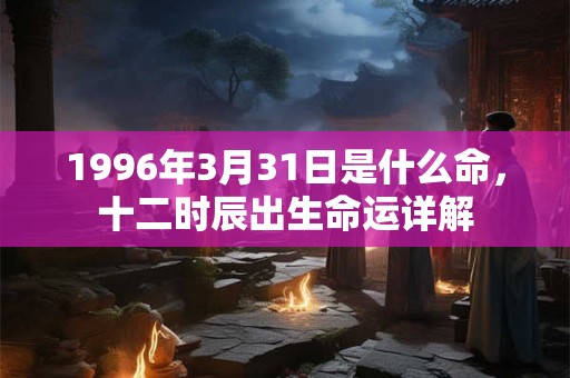 1996年3月31日是什么命，十二时辰出生命运详解