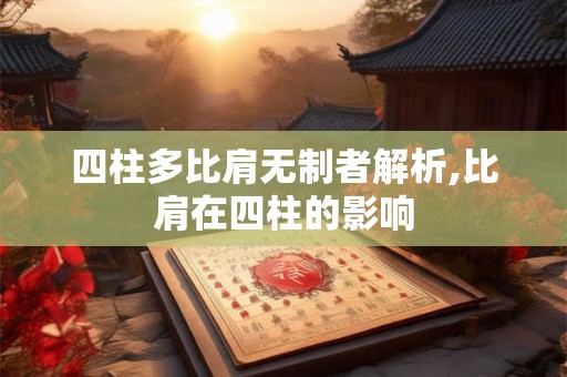 四柱多比肩无制者解析,比肩在四柱的影响