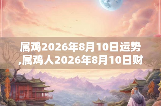 属鸡2026年8月10日运势,属鸡人2026年8月10日财运,生肖鸡2026年8月10日运势