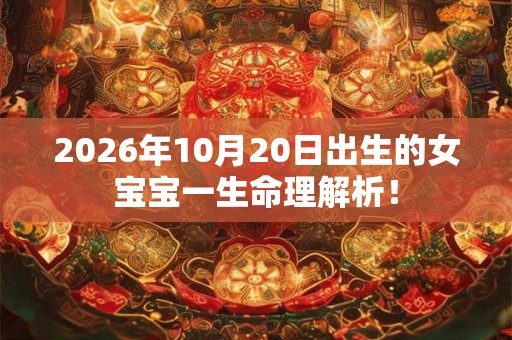 2026年10月20日出生的女宝宝一生命理解析！