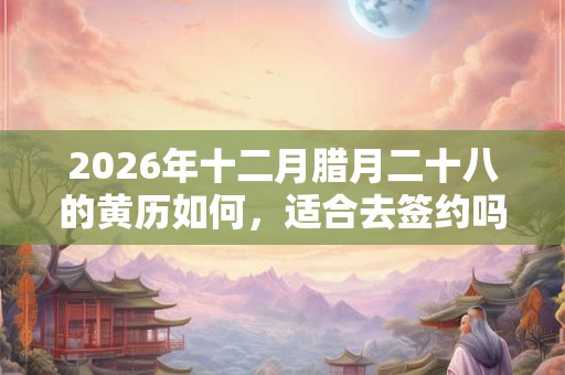 2026年十二月腊月二十八的黄历如何，适合去签约吗？