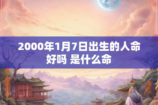 2000年1月7日出生的人命好吗 是什么命 2000年1月7日出生的人命好吗 是什么命