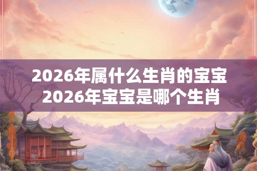 2026年属什么生肖的宝宝 2026年宝宝是哪个生肖