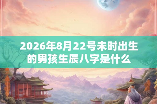 2026年8月22号未时出生的男孩生辰八字是什么