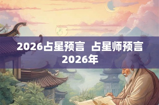 2026占星预言  占星师预言2026年