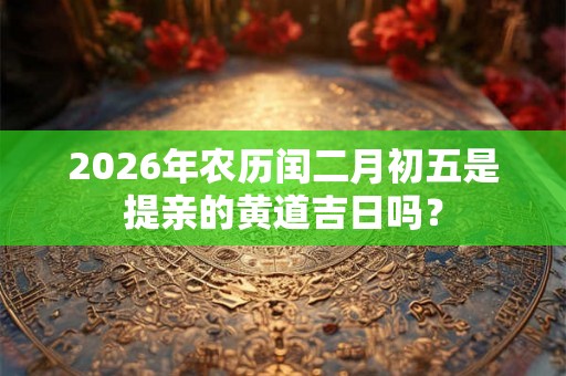 2026年农历闰二月初五是提亲的黄道吉日吗？