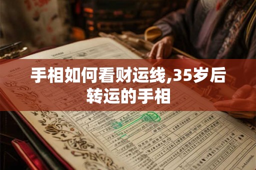 手相如何看财运线,35岁后转运的手相