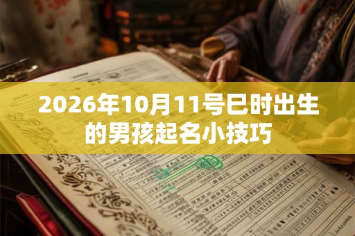 2026年10月11号巳时出生的男孩起名小技巧
