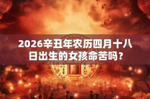 2026辛丑年农历四月十八日出生的女孩命苦吗？