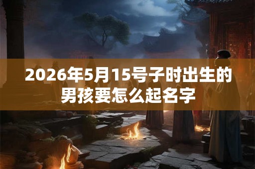 2026年5月15号子时出生的男孩要怎么起名字 2026年5月15号子时出生的男孩要怎么起名字