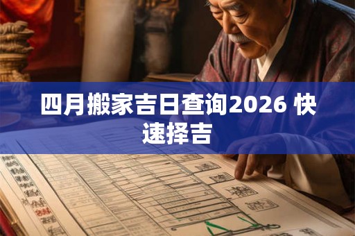 四月搬家吉日查询2026 快速择吉