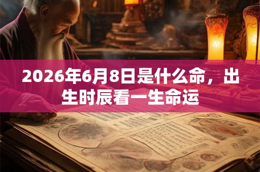 2026年6月8日是什么命，出生时辰看一生命运