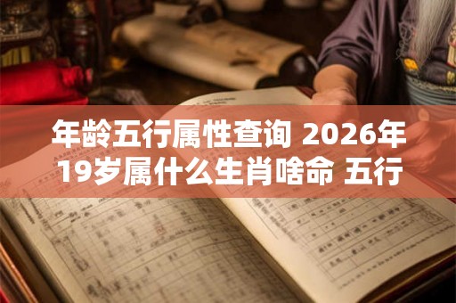 年龄五行属性查询 2026年19岁属什么生肖啥命 五行