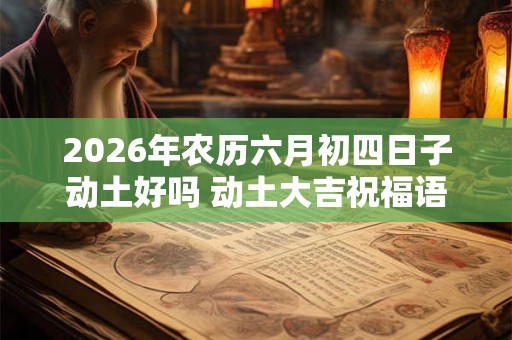 2026年农历六月初四日子动土好吗 动土大吉祝福语