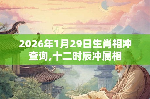2026年1月29日生肖相冲查询,十二时辰冲属相