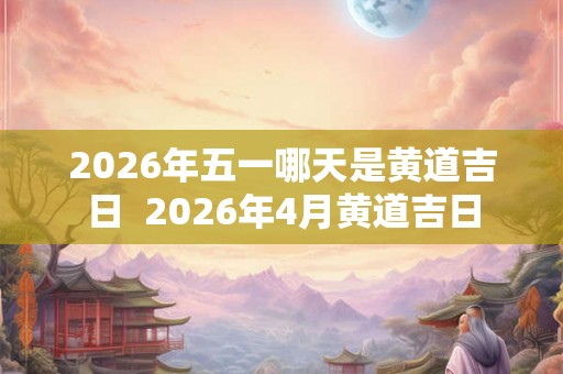 2026年五一哪天是黄道吉日 2026年4月黄道吉日 2026年五一哪天是黄道吉日 2026年4月黄道吉日