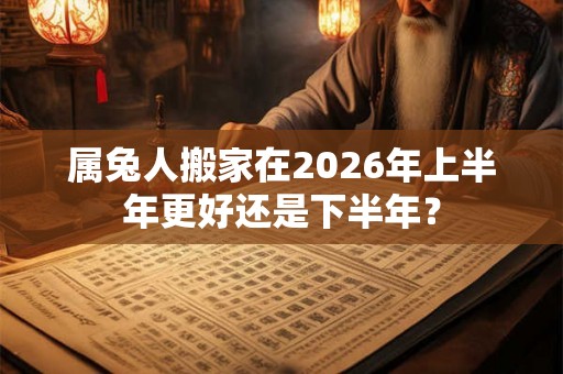 属兔人搬家在2026年上半年更好还是下半年? 属兔人搬家在2026年上半年更好还是下半年?