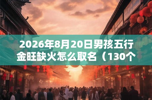 2026年8月20日男孩五行金旺缺火怎么取名（130个好名）