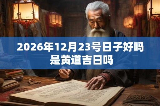 2026年12月23号日子好吗 是黄道吉日吗