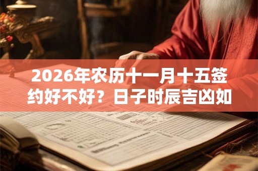2026年农历十一月十五签约好不好?日子时辰吉凶如何? 2026年农历十一月十五签约好不好?日子时辰吉凶如何?