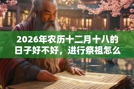2026年农历十二月十八的日子好不好，进行祭祖怎么样？
