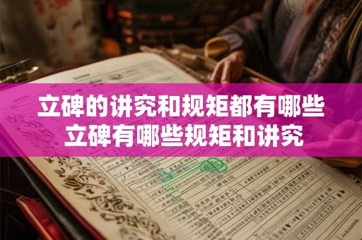 立碑的讲究和规矩都有哪些 立碑有哪些规矩和讲究