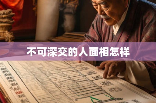不可深交的人面相怎样