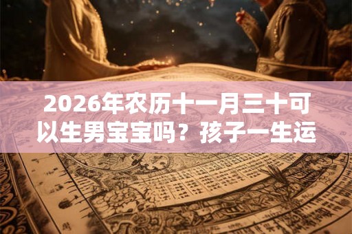 2026年农历十一月三十可以生男宝宝吗？孩子一生运势？
