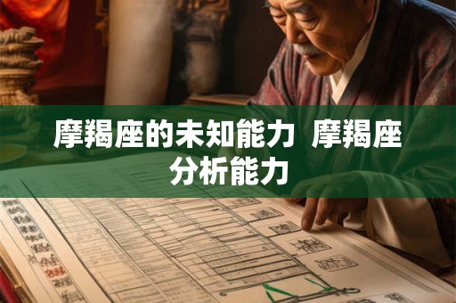 摩羯座的未知能力  摩羯座分析能力
