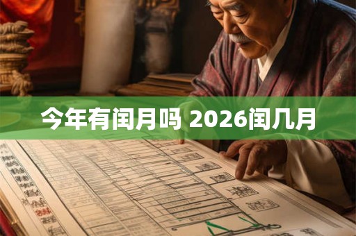 今年有闰月吗 2026闰几月 今年有闰月吗 2026闰几月
