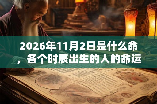 2026年11月2日是什么命，各个时辰出生的人的命运