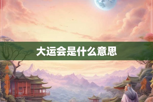 大运会是什么意思