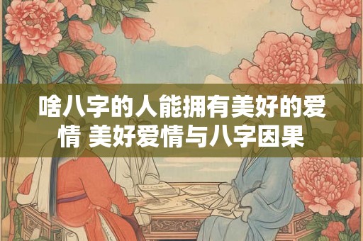 啥八字的人能拥有美好的爱情 美好爱情与八字因果