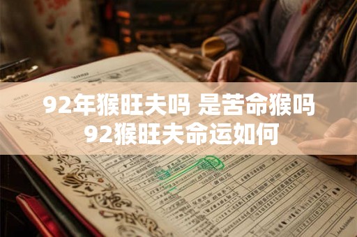 92年猴旺夫吗 是苦命猴吗 92猴旺夫命运如何