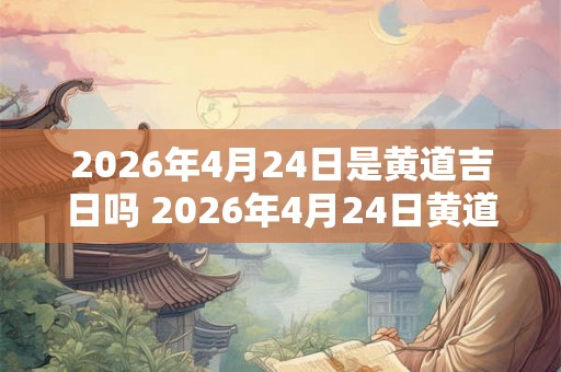 2026年4月24日是黄道吉日吗 2026年4月24日黄道吉日