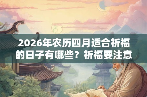 2026年农历四月适合祈福的日子有哪些？祈福要注意什么？