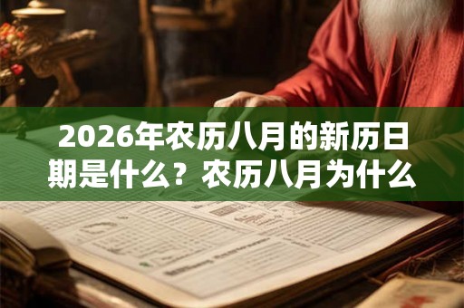 2026年农历八月的新历日期是什么？农历八月为什么被称为仲秋？