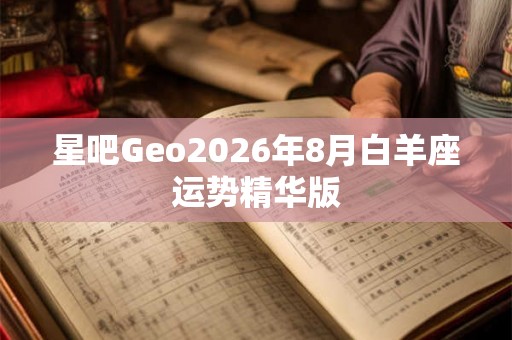 星吧Geo2026年8月白羊座运势精华版