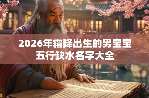 2026年霜降出生的男宝宝五行缺水名字大全 2026年霜降出生的男宝宝五行缺水名字大全