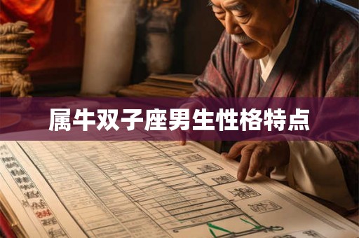 属牛双子座男生性格特点