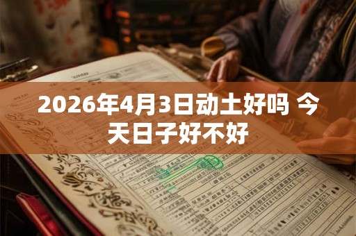 2026年4月3日动土好吗 今天日子好不好 2026年4月3日动土好吗 今天日子好不好