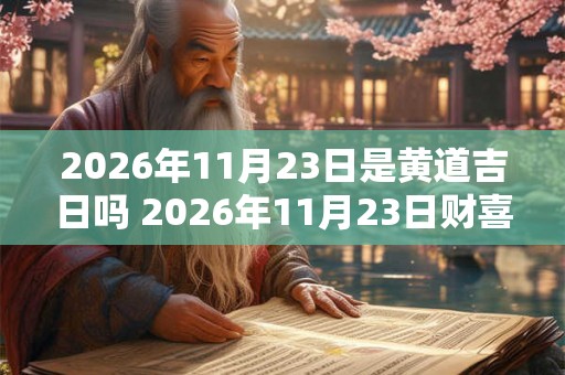 2026年11月23日是黄道吉日吗 2026年11月23日财喜神方位