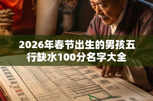 2026年春节出生的男孩五行缺水100分名字大全