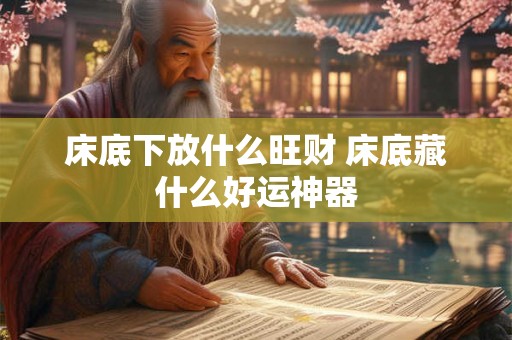 床底下放什么旺财 床底藏什么好运神器
