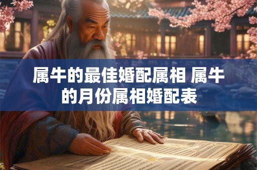 属牛的最佳婚配属相 属牛的月份属相婚配表