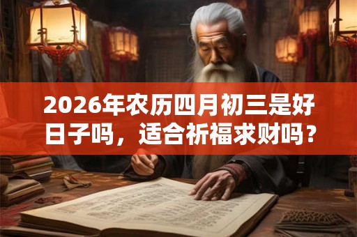 2026年农历四月初三是好日子吗，适合祈福求财吗？