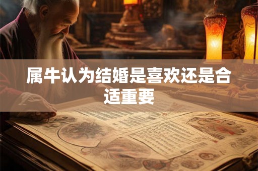 属牛认为结婚是喜欢还是合适重要