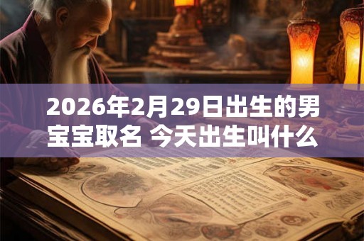 2026年2月29日出生的男宝宝取名 今天出生叫什么名字好