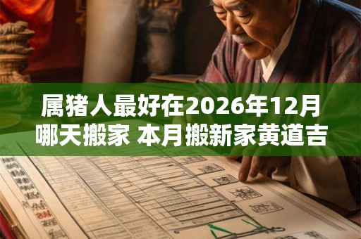 属猪人最好在2026年12月哪天搬家 本月搬新家黄道吉日查询